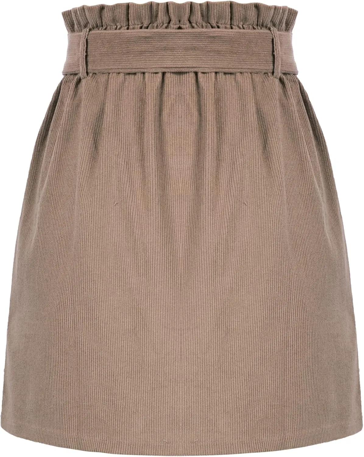 KANCY KOLE Women's Corduroy Skirt Casual High Waist A Line Skirt Skirt Short Skirt with Pockets Elastic Waist