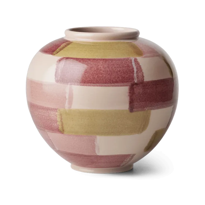 Kähler Canvas Vase, Rose/Brown, 7.9"