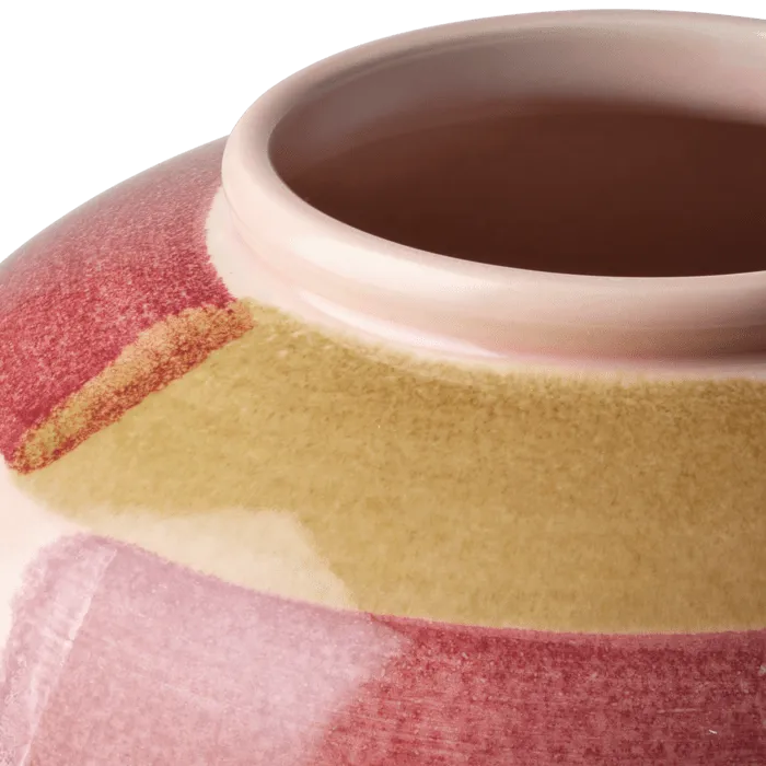 Kähler Canvas Vase, Rose/Brown, 7.9"