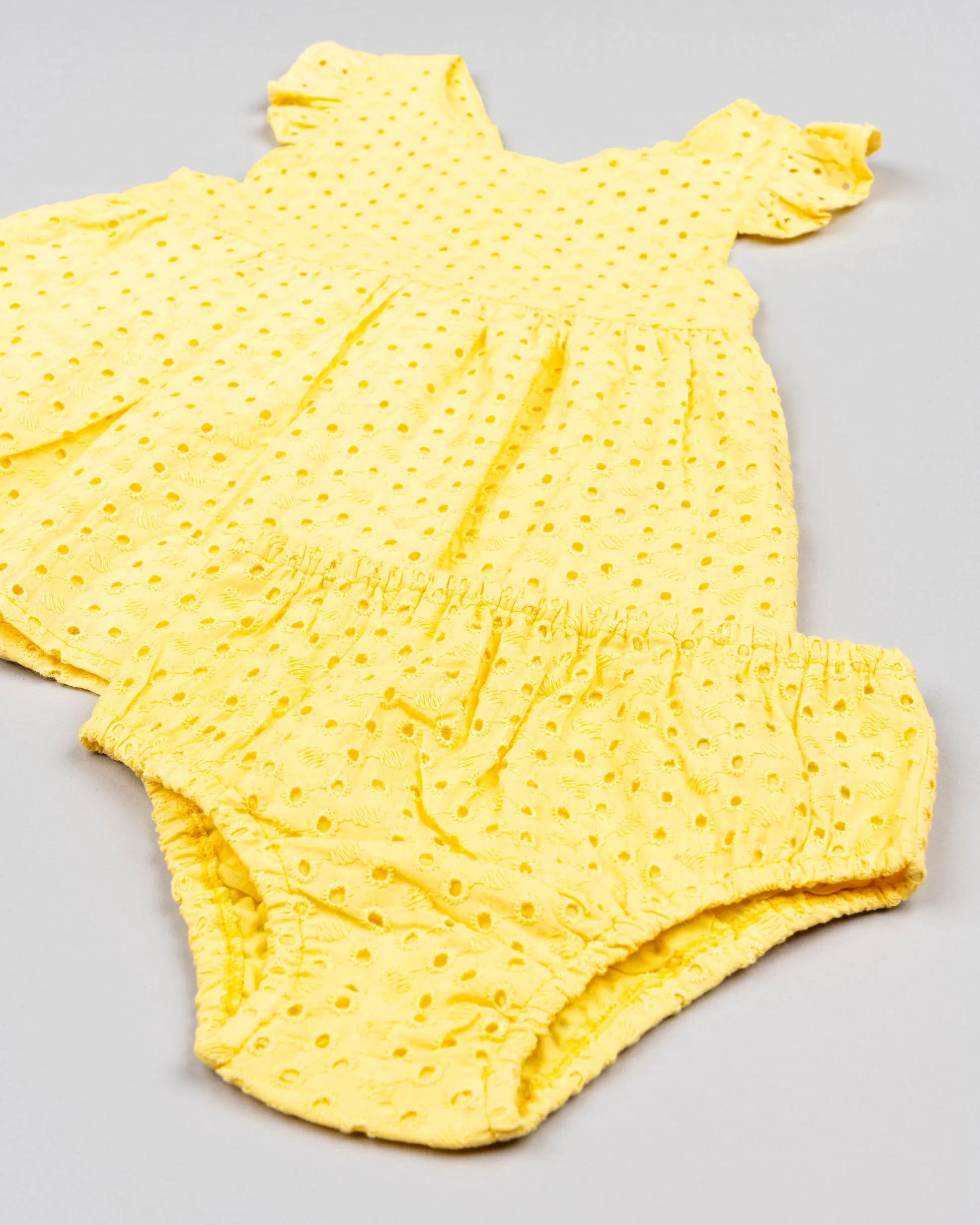 Losan Eyelet Yellow Dress