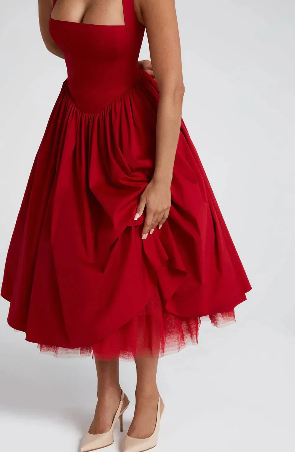 Luna Kiss - Corset Midi Dress