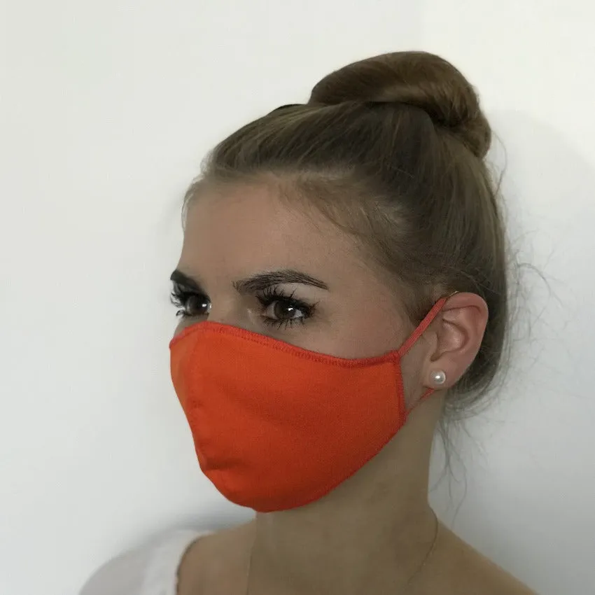 Mask | Oval Slim | Orange | 2-Layers | Comfy Cotton