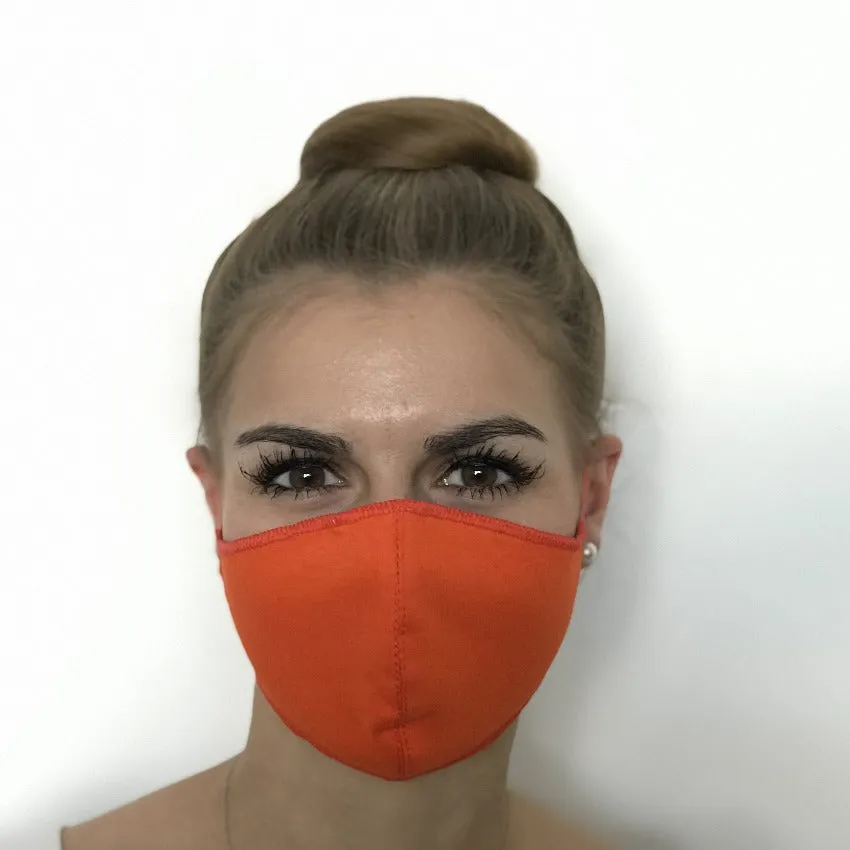 Mask | Oval Slim | Orange | 2-Layers | Comfy Cotton