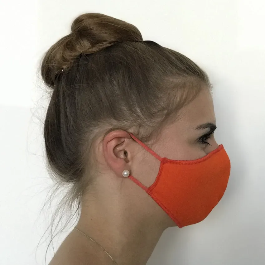 Mask | Oval Slim | Orange | 2-Layers | Comfy Cotton