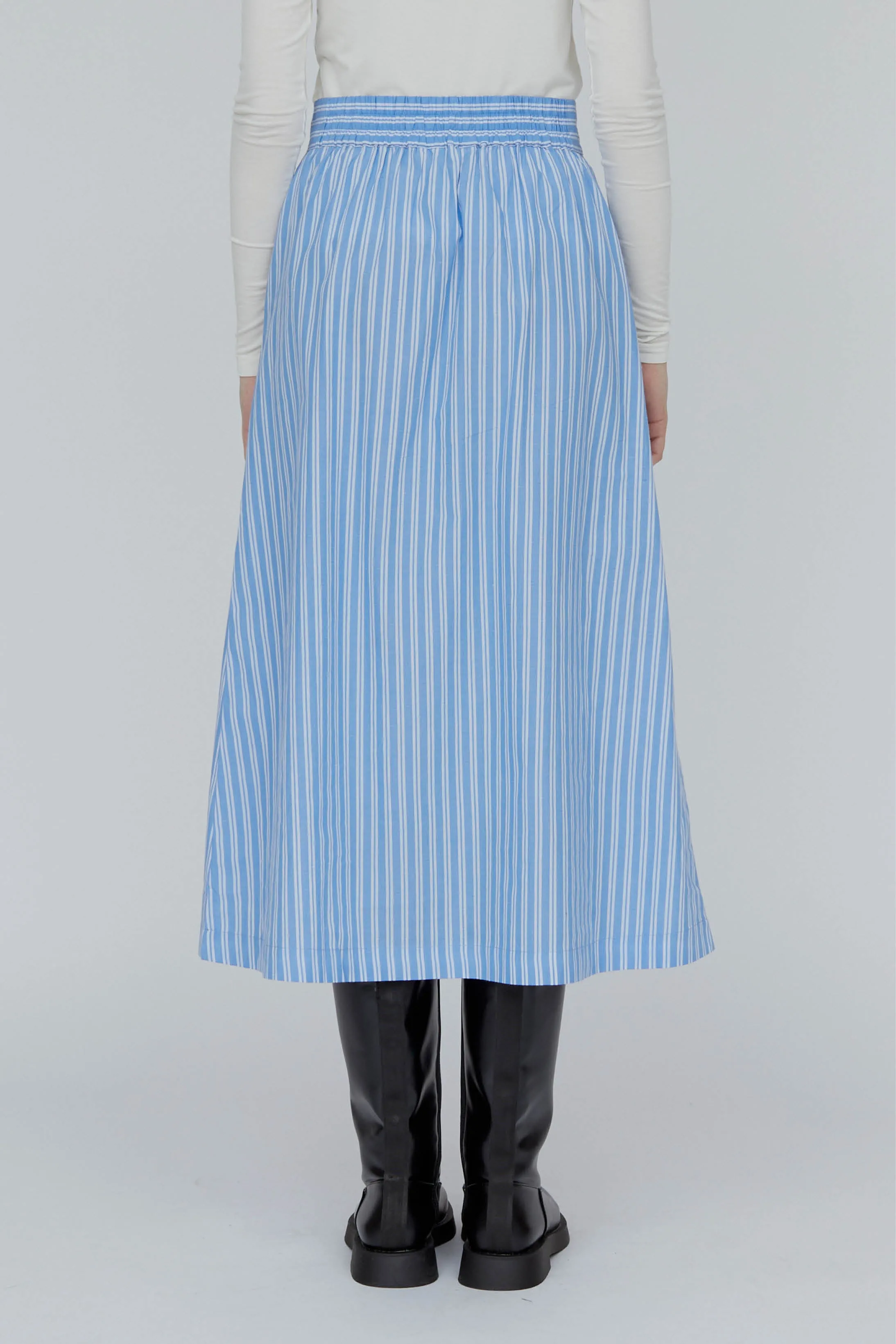 Merri Skirt - princess blue / Bright white