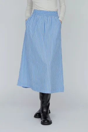 Merri Skirt - princess blue / Bright white