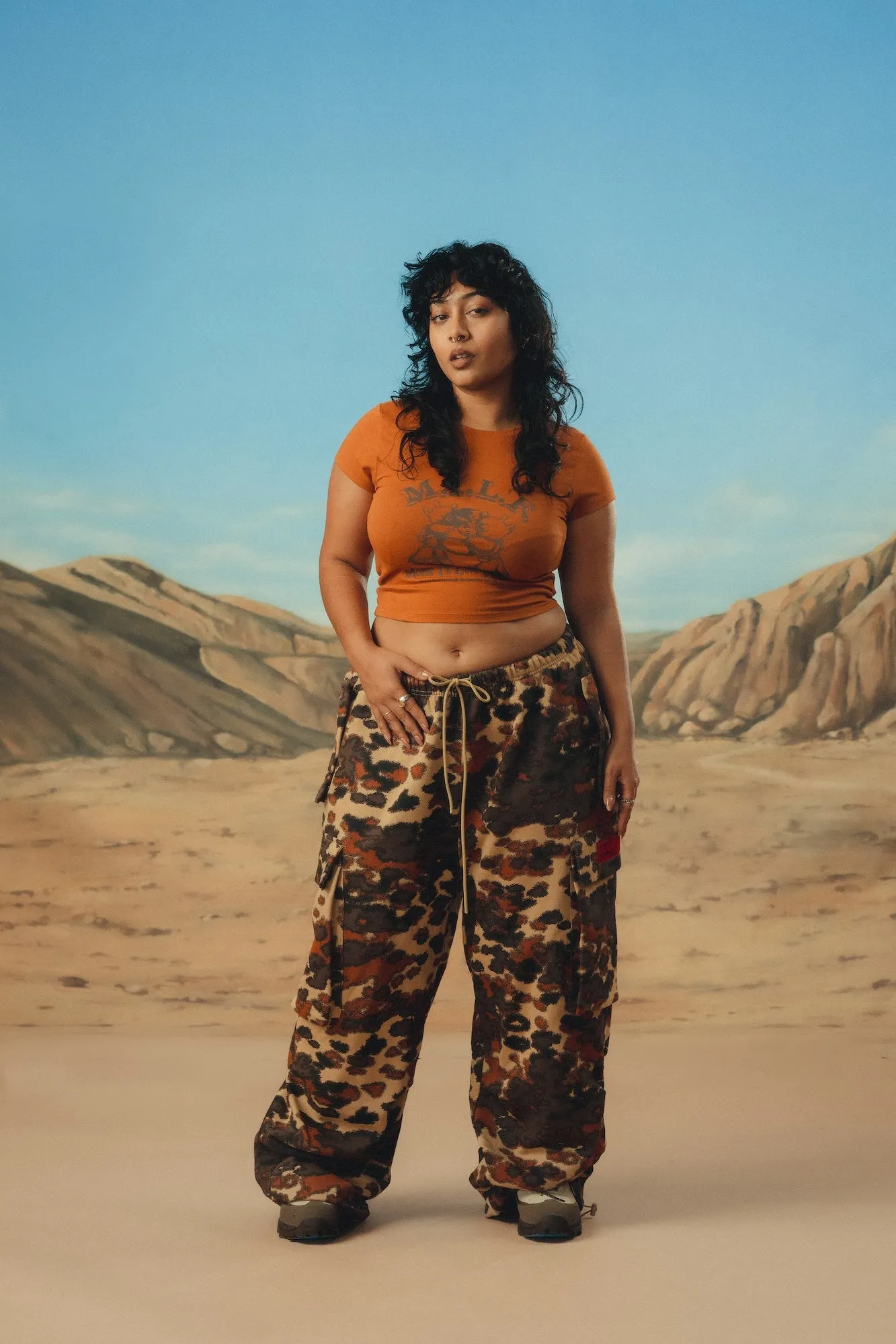 M.I.L.F. Stretch Jersey Mini Tee (Terracotta)