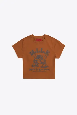 M.I.L.F. Stretch Jersey Mini Tee (Terracotta)