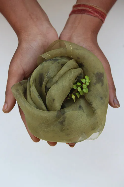 Mulya "Kanji" Eco Printed Organza Yardage