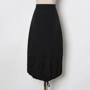 Patchwork Loose Midi Skirt For Women High Waist Colorblock Long Skirts Female Summer Casual Clothing Style
