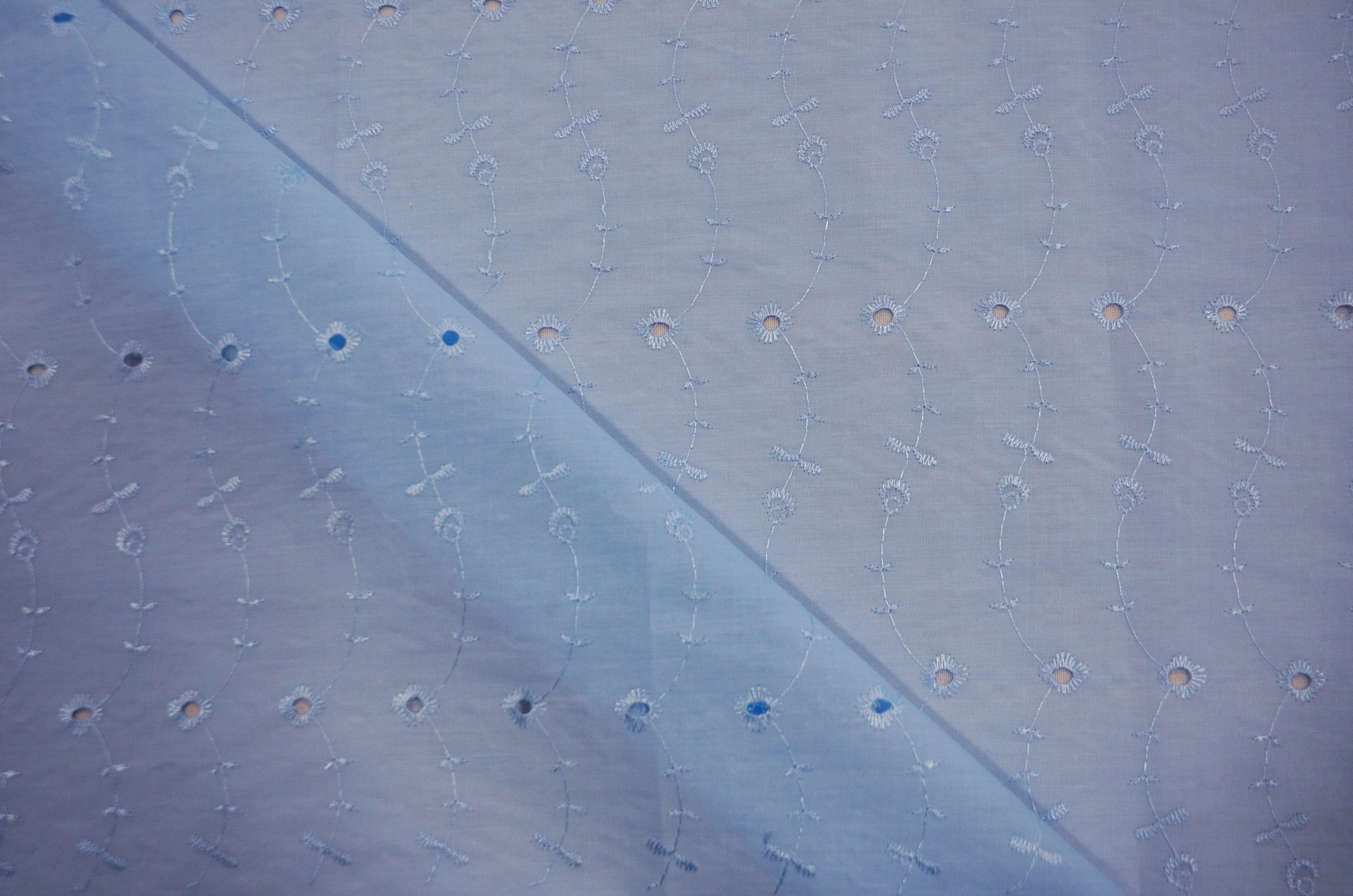 Polyester Cotton Eyelet Embroidery | No Scallop Ends  | 60" Wide | Multiple Colors |