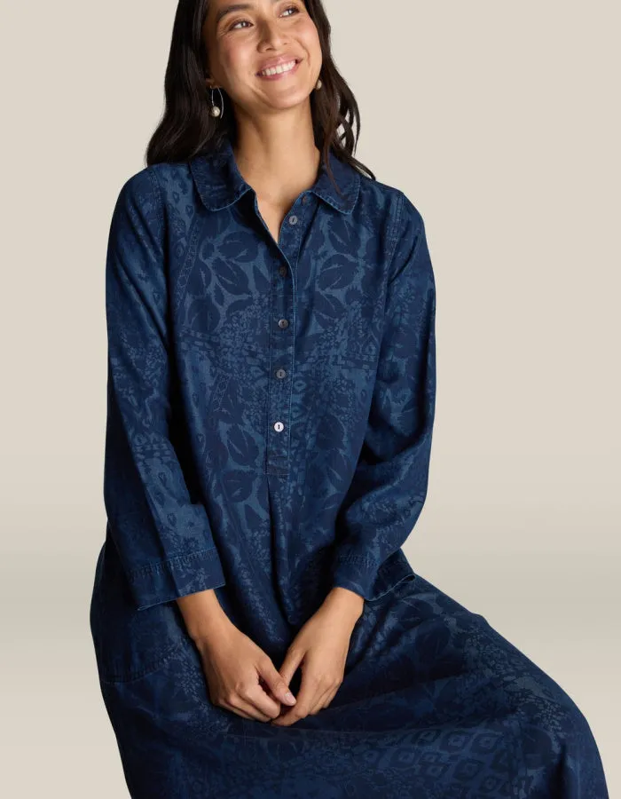 Sahara Abstract Patchwork Print Shirt Dress