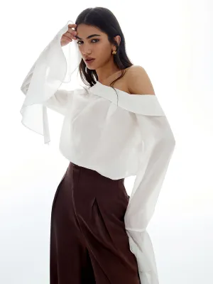Sheer Mesh Graceful Long Sleeve Shirt