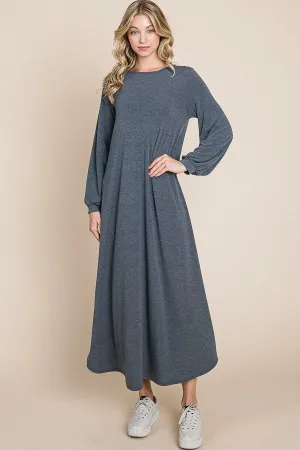 So Comfy Charcoal Maxi Dress
