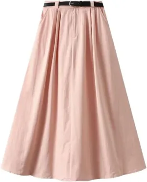 Summer Pleated Skirt Female High Waist Skirt for Women
