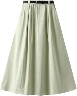 Summer Pleated Skirt Female High Waist Skirt for Women