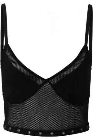 Terrorizer Fishnet Top - Black -