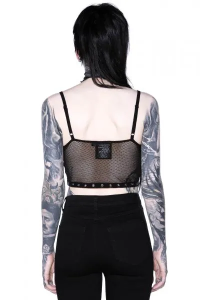 Terrorizer Fishnet Top - Black -