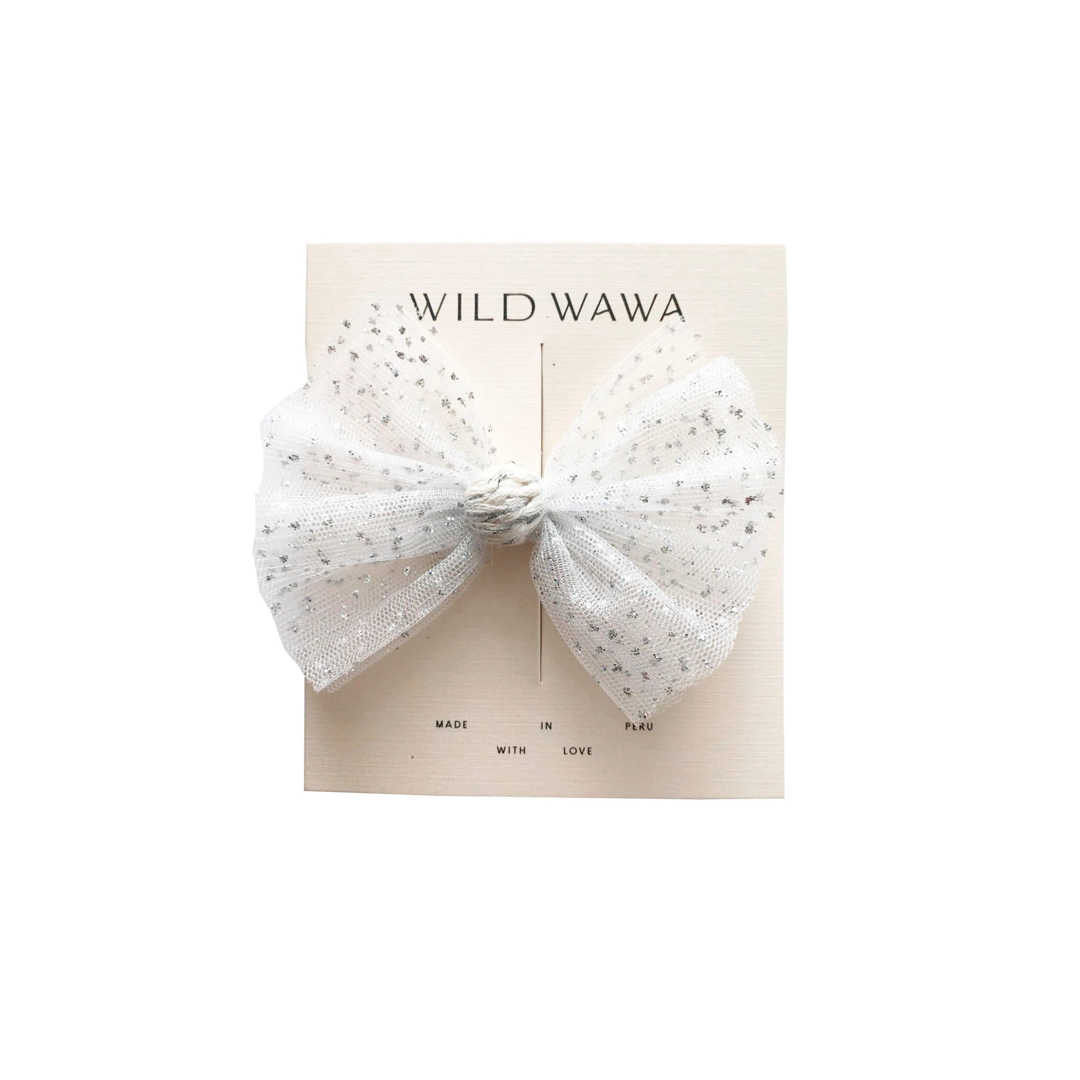 Tulle Bow - Silver