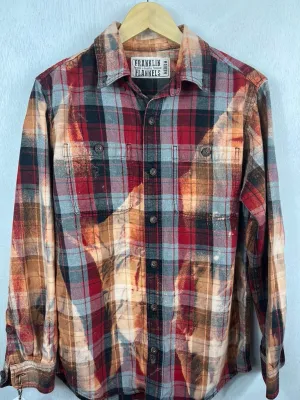Vintage Red, Gold, Black and Grey Flannel Size Medium