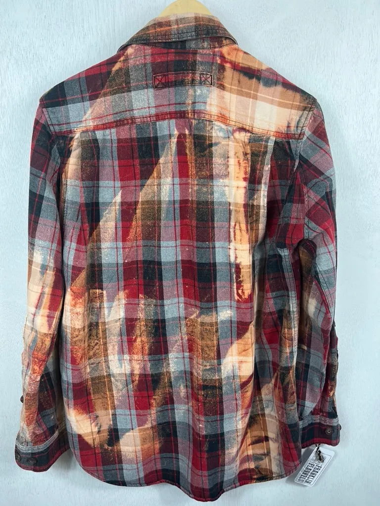 Vintage Red, Gold, Black and Grey Flannel Size Medium