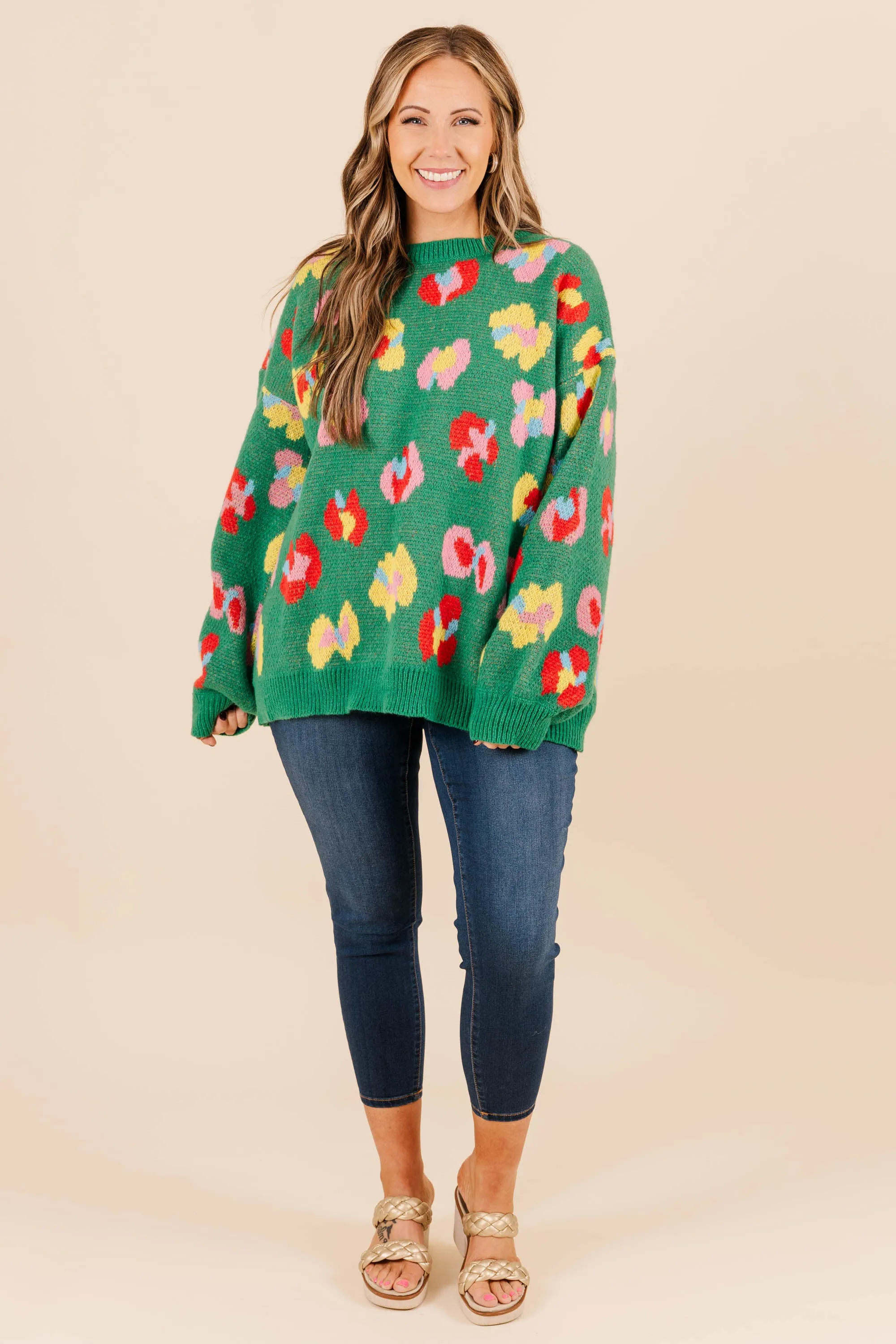 Well Timed Pause Sweater, Pine Green