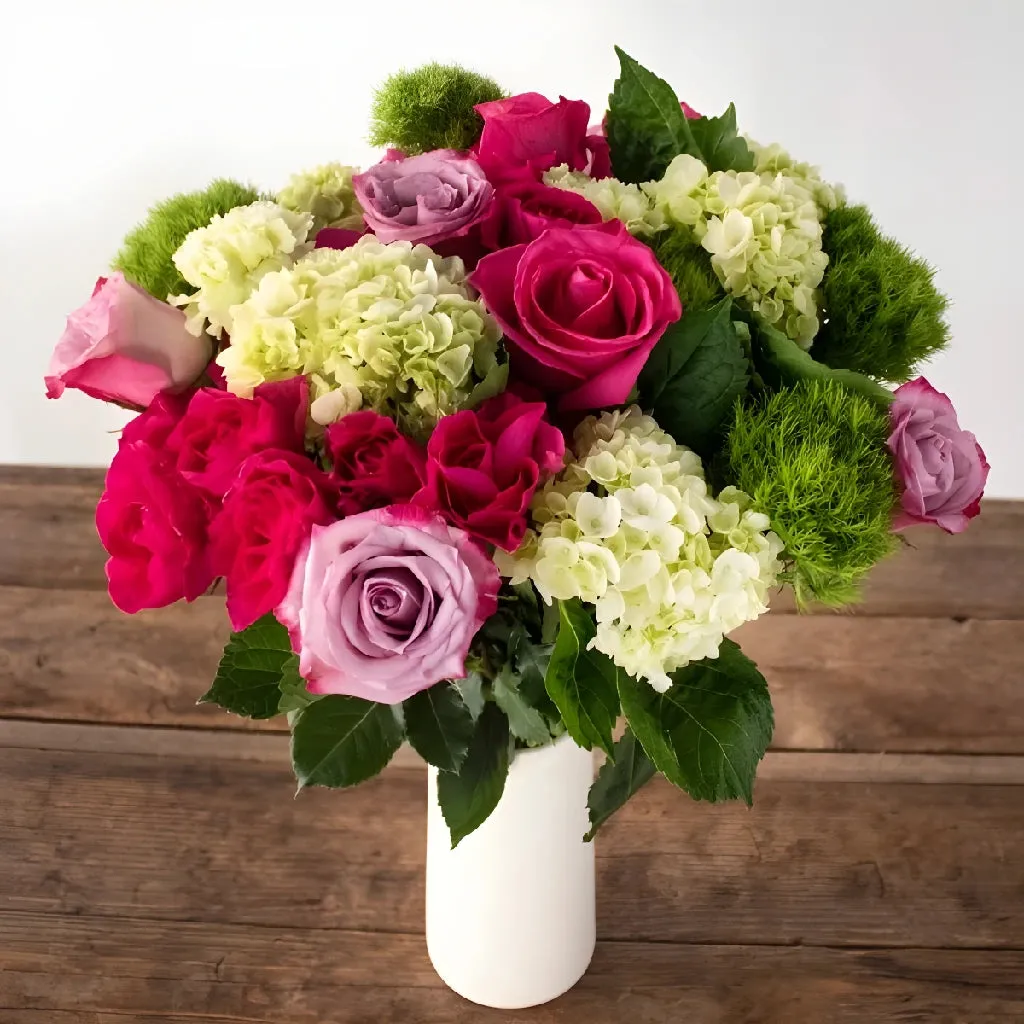 Young Love Hot Pink Rose Bouquet